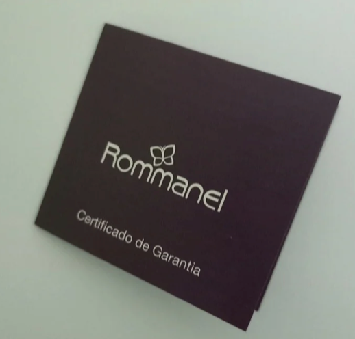 Anel folheado a ouro com zircônias Baguete Rommanel