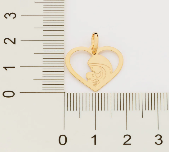 Pingente mãe e filho banhado a ouro 18k