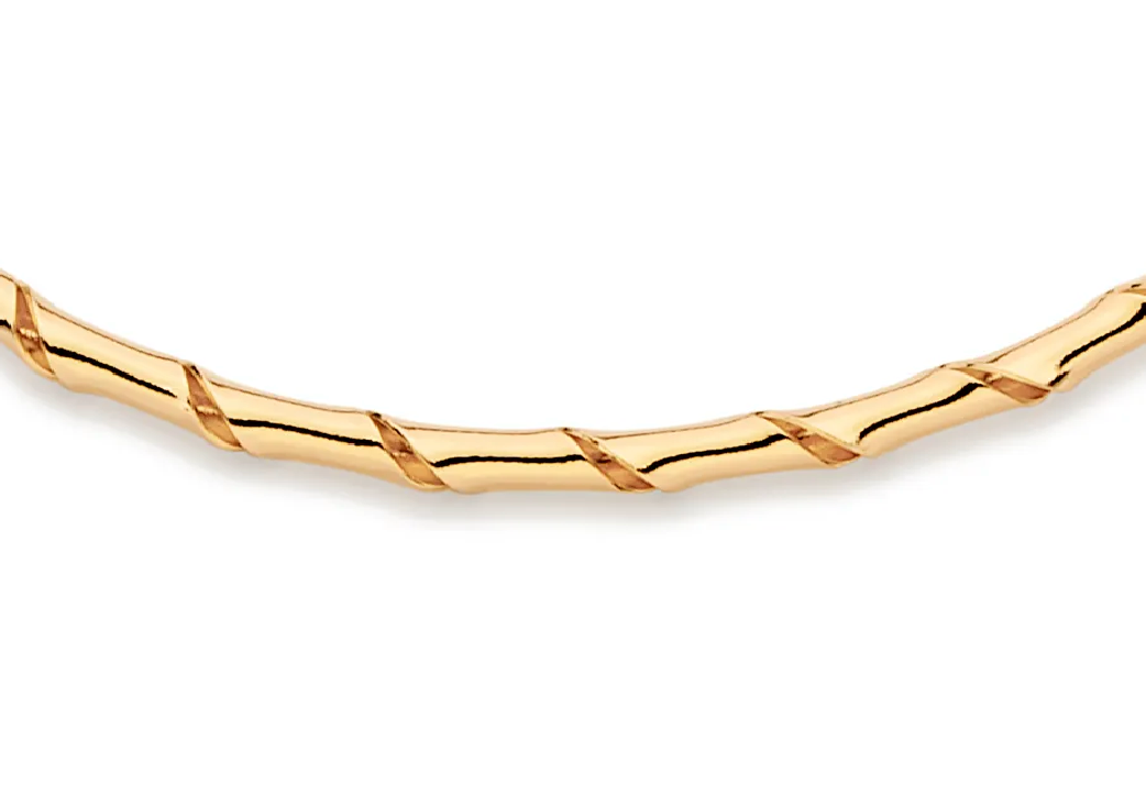 Bracelete torcido banhado a ouro 18k - tam.60