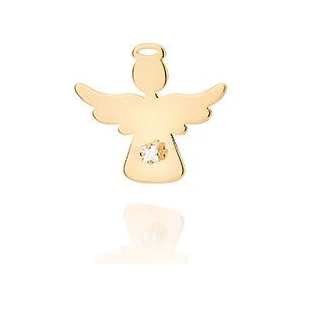 Pingente folheado a ouro Anjo com zircônia 1,7cm