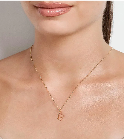 Pingente borboleta corações banhado a ouro