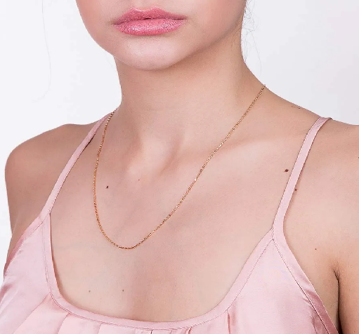 Gargantilha veneziana banhada a ouro 18k tam.50