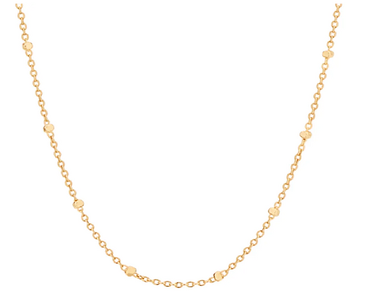 Gargantilha banhada a ouro 18k tam.50