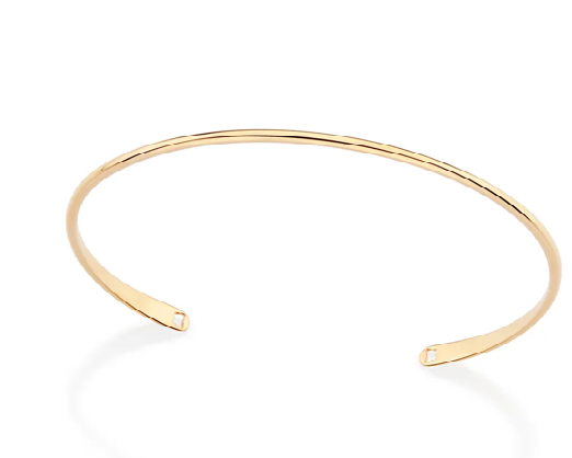 Bracelete liso banhado a ouro 18k - tam.60