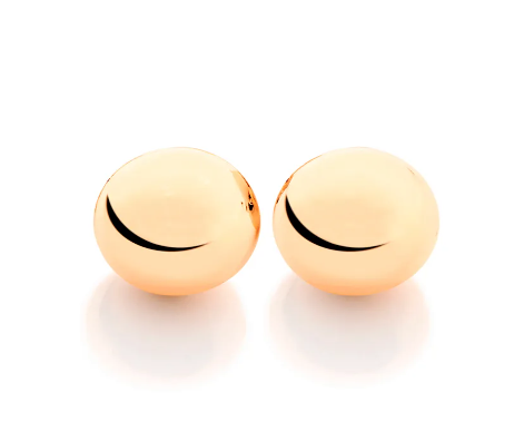 Brinco com esfera banhado a ouro 18k