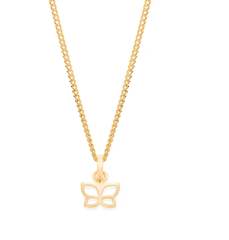 Pingente borboleta banhado a ouro 18k