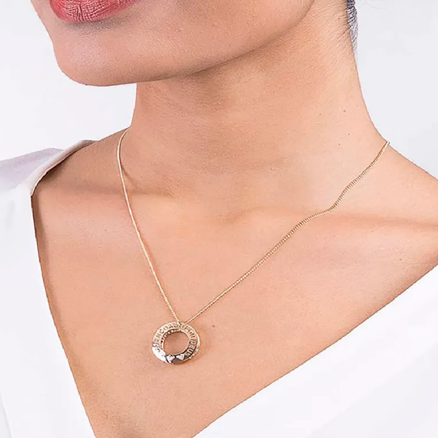 Gargantilha banhada a ouro 18k abençoado por deus