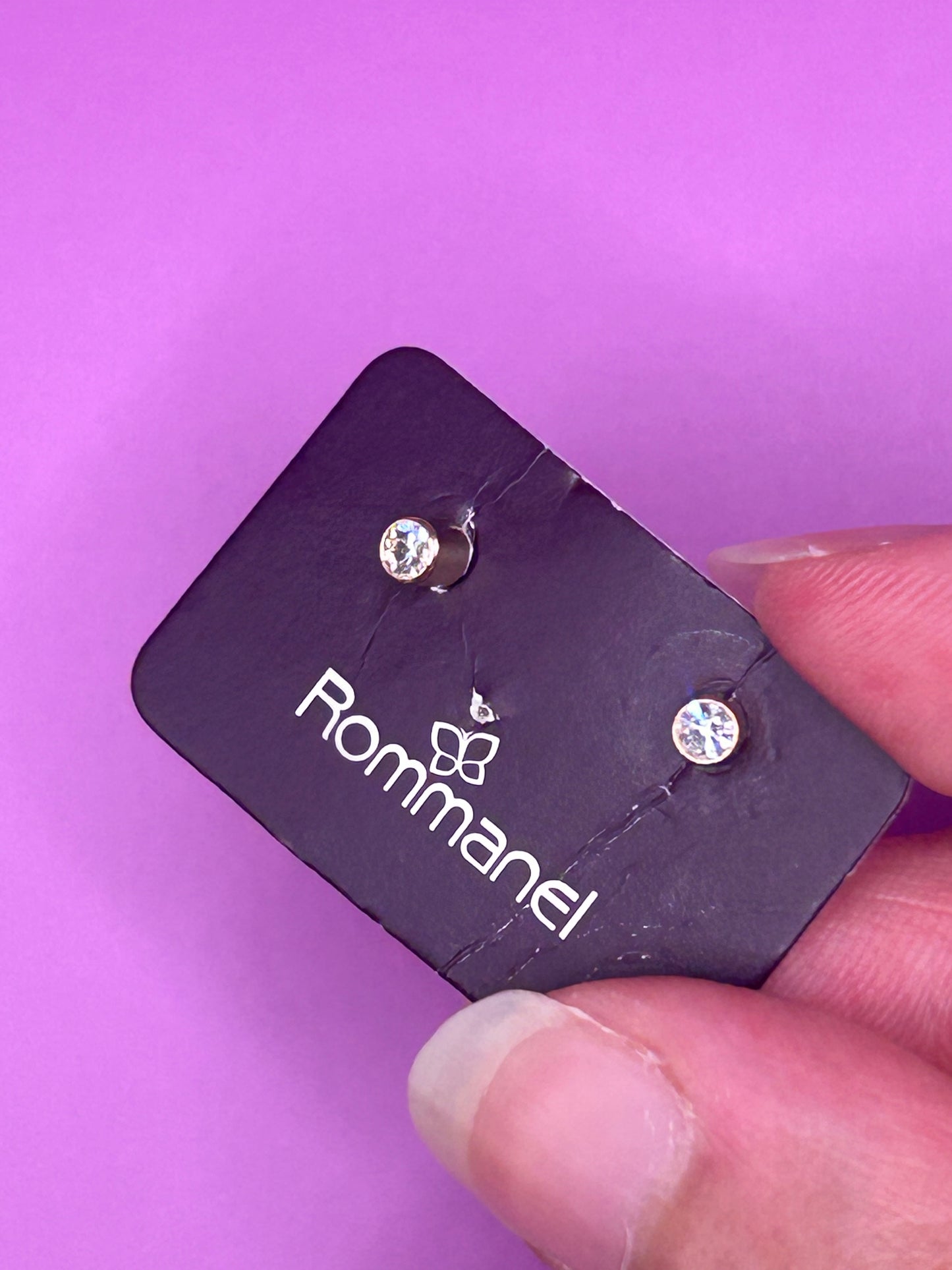 Ponto de luz banhado a ouro 18k com pedra sintética